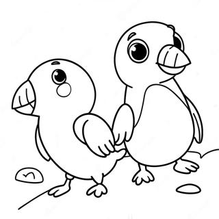 Cute Puffin Rock Characters Coloring Page 16653-14028