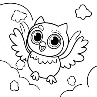 Owlette Flying In The Night Sky Coloring Page 16673-14043