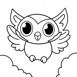 Owlette Flying In The Night Sky Coloring Page 16673-14044