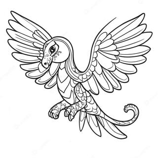 Vibrant Wings Of Fire Rainwing Coloring Page 16683-14049