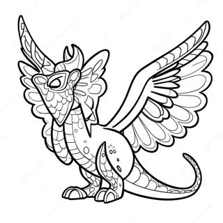 Vibrant Wings Of Fire Rainwing Coloring Page 16683-14051