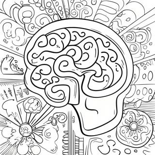 Fun Adhd Brain Coloring Page 16713-14074