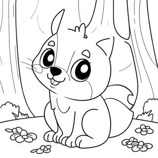 Cute Woodland Creatures Coloring Page 16723-14082