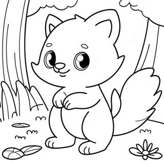 Cute Woodland Creatures Coloring Page 16723-14083