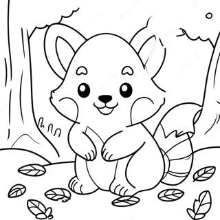 Cute Woodland Creatures Coloring Page 16723-14084