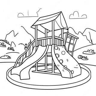 Colorful Playground Scene Coloring Page 1672-1338