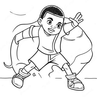 Ja Marr Chase In Action Coloring Page 16733-14090