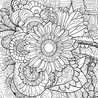 Aesthetic Trippy Mandala Coloring Page 16782-14126