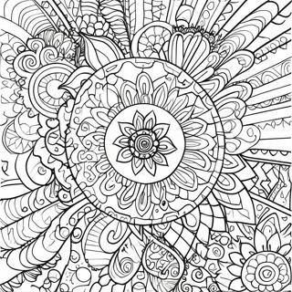 Aesthetic Trippy Mandala Coloring Page 16782-14127