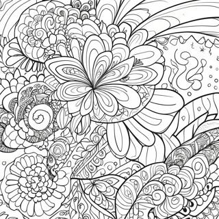 Colorful Aesthetic Trippy Patterns Coloring Page 16783-14129