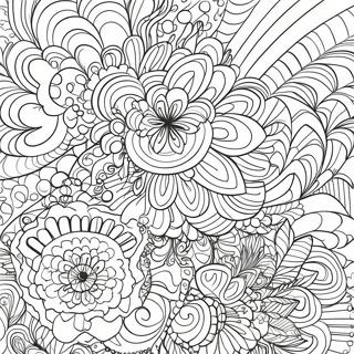 Colorful Aesthetic Trippy Patterns Coloring Page 16783-14130