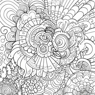 Colorful Aesthetic Trippy Patterns Coloring Page 16783-14131