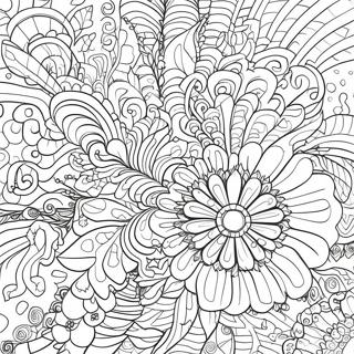 Colorful Aesthetic Trippy Patterns Coloring Page 16783-14132