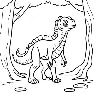 Scp Creature In A Dark Forest Coloring Page 16803-14146