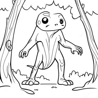 Scp Creature In A Dark Forest Coloring Page 16803-14148