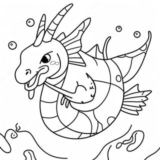 Majestic Gyarados Swimming Coloring Page 16823-14172