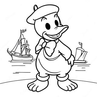 Donald Duck In A Sailor Outfit Coloring Page 1682-1345