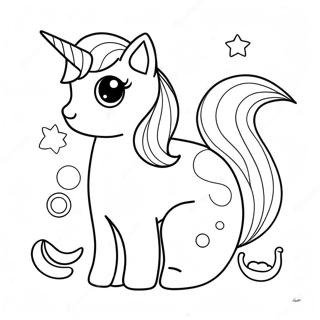 Unicorn Cat Mermaid Coloring Page 16862-14199