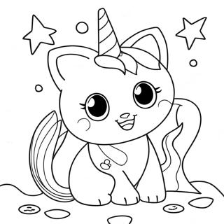 Unicorn Cat Mermaid Coloring Page 16862-14200