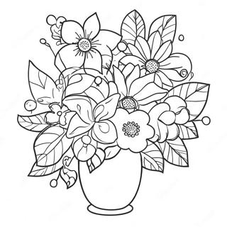 Flower Mother S Day Bouquet Coloring Page 16872-14206