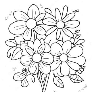 Flower Mother S Day Bouquet Coloring Page 16872-14207