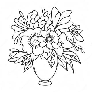 Beautiful Flower Arrangement For Mother S Day Coloring Page 16873-14209