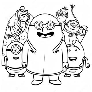 Gru And Minions Adventure Coloring Page 16923-14249