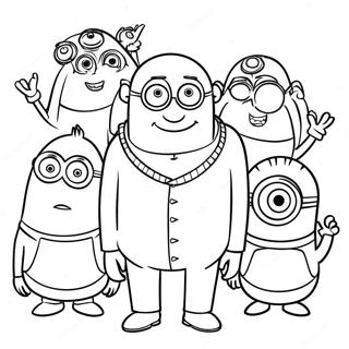 Gru And Minions Adventure Coloring Page 16923-14250