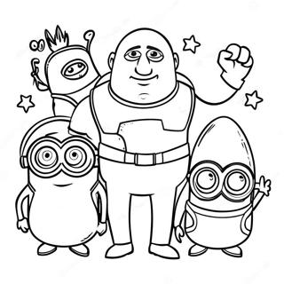 Gru And Minions Adventure Coloring Page 16923-14251