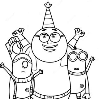 Gru And Minions Adventure Coloring Page 16923-14252