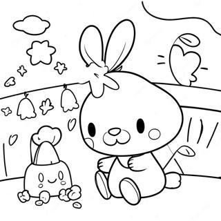 Pochacco Playing With Friends Coloring Page 1692-1353