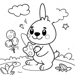 Pochacco Playing With Friends Coloring Page 1692-1356