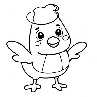 Funny Chicken Nugget Character Coloring Page 16953-14276