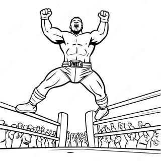 Wwe Wrestler Jumping On Opponent Coloring Page 16983-14297