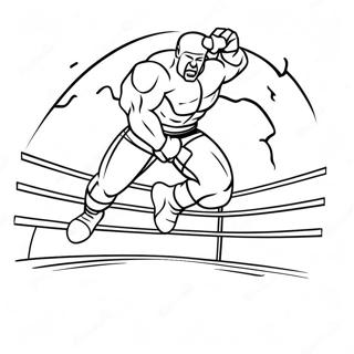 Wwe Wrestler Jumping On Opponent Coloring Page 16983-14298