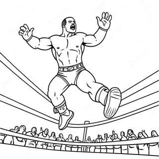 Wwe Wrestler Jumping On Opponent Coloring Page 16983-14300