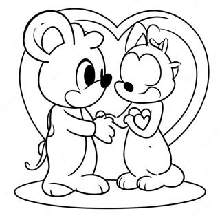 Valentines Day Disney Coloring Pages