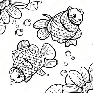 Koi Fish Adventures Coloring Page 17023-14318