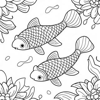 Koi Fish Adventures Coloring Page 17023-14319