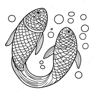 Koi Fish Adventures Coloring Page 17023-14320