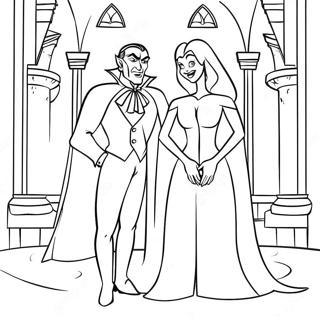 Dracula And Mavis In The Castle Coloring Page 1702-1362