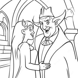 Dracula And Mavis In The Castle Coloring Page 1702-1363