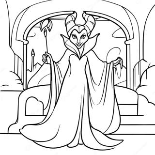 Maleficent In Her Dark Castle Coloring Page 17044-14338