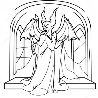 Maleficent In Her Dark Castle Coloring Page 17044-14339