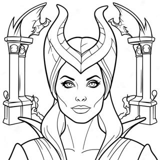 Maleficent In Her Dark Castle Coloring Page 17044-14340