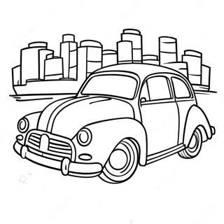 Easy Car Coloring Page 17053-14343