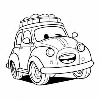 Cute Cartoon Car Coloring Page 17054-14347