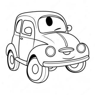 Cute Cartoon Car Coloring Page 17054-14348