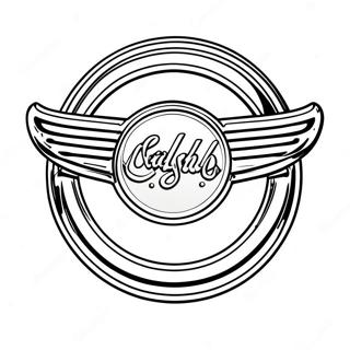 Classic Car Logo Coloring Page 17064-14353