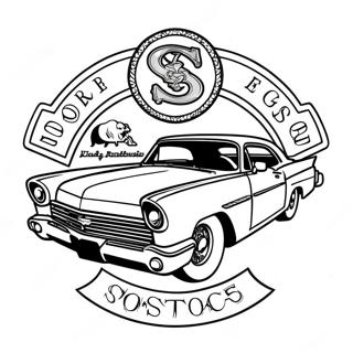 Classic Car Logo Coloring Page 17064-14354